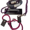 Guinzaglio Retriever paer cani Staccabile in Paracord e Acciaio Inox manico ergonomico tessuto neoprene