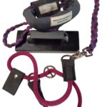 Guinzaglio Retriever paer cani Staccabile in Paracord e Acciaio Inox manico ergonomico tessuto neoprene