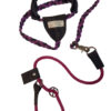 Guinzaglio Retriever paer cani Staccabile in Paracord e Acciaio Inox manico ergonomico tessuto neoprene
